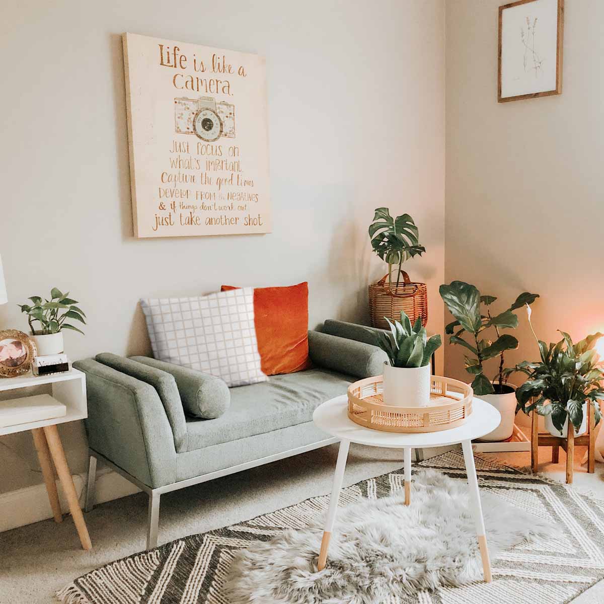 Gesundheitskissen Orange Beige Karo