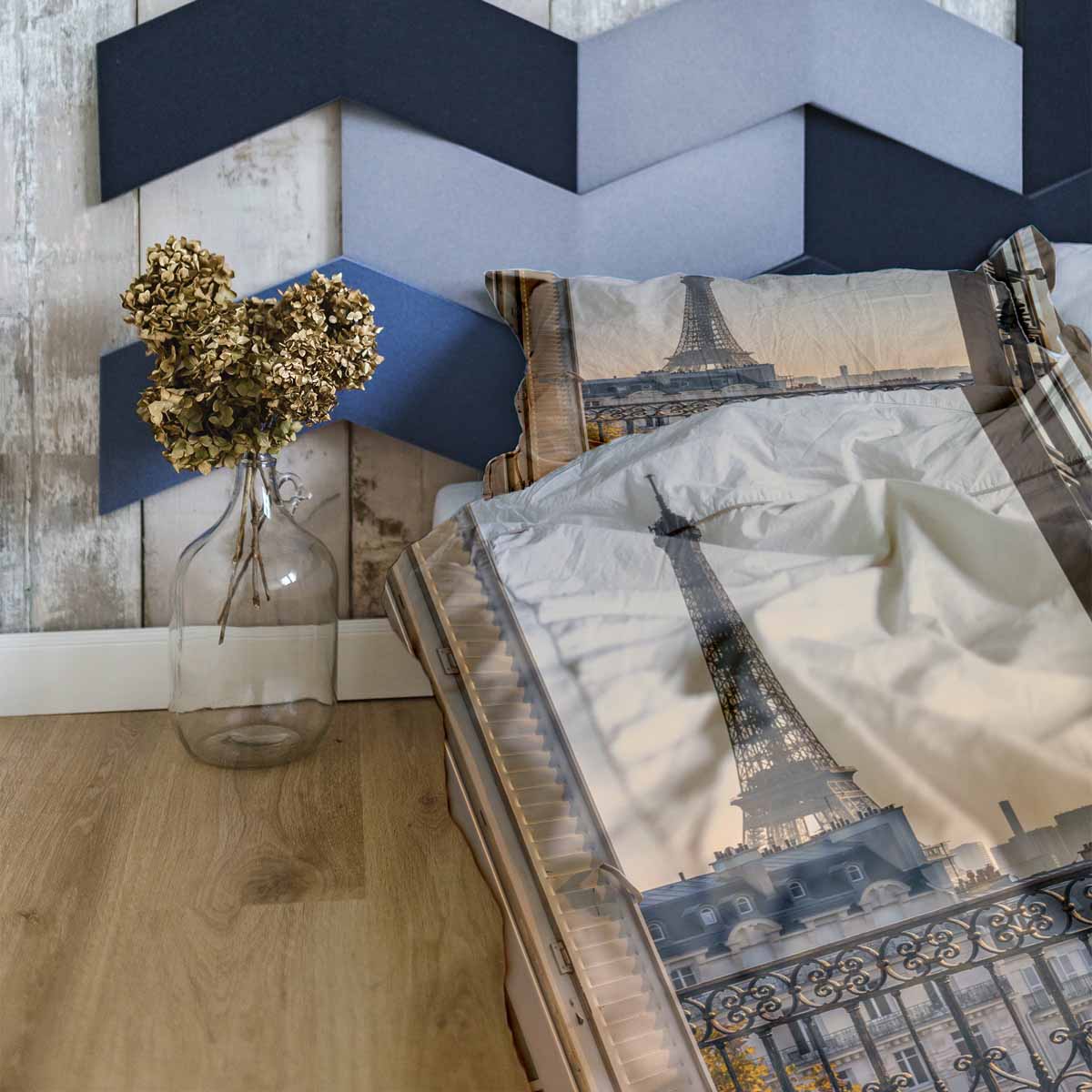 Original Therapiedecke - Baumwoll Bettwäsche Set Gelb Paris