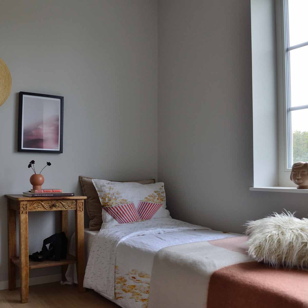 Original Therapiedecke - Baumwoll Bettwäsche Set Weiß mit Popcorn