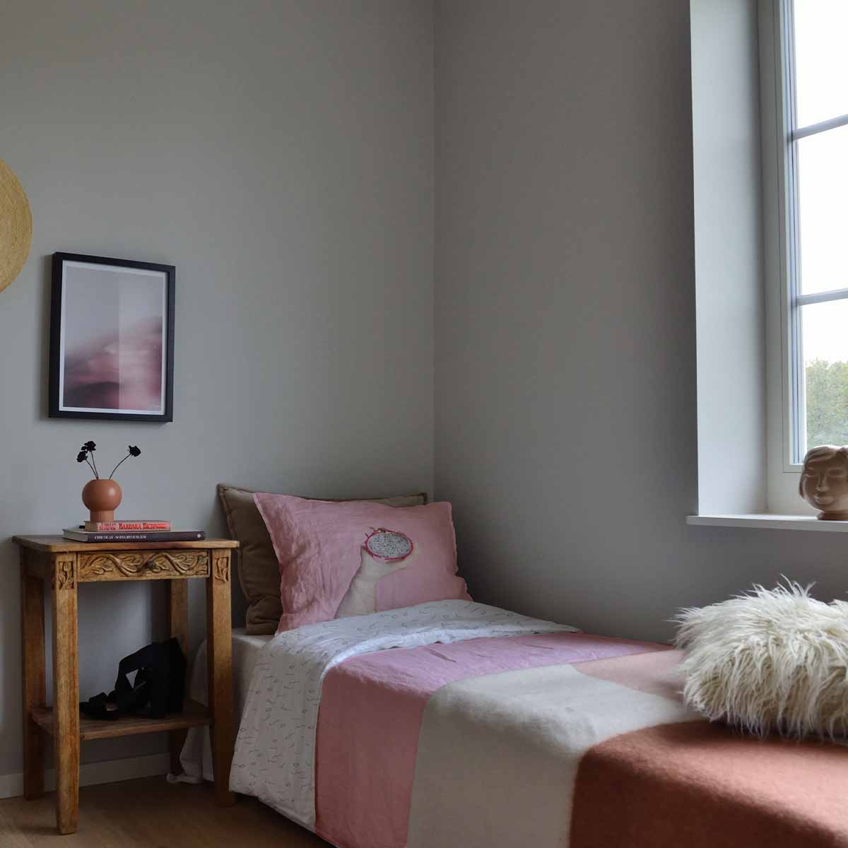 Original Therapiedecke - Baumwoll Bettwäsche Set Rosa mit Drachenfrucht