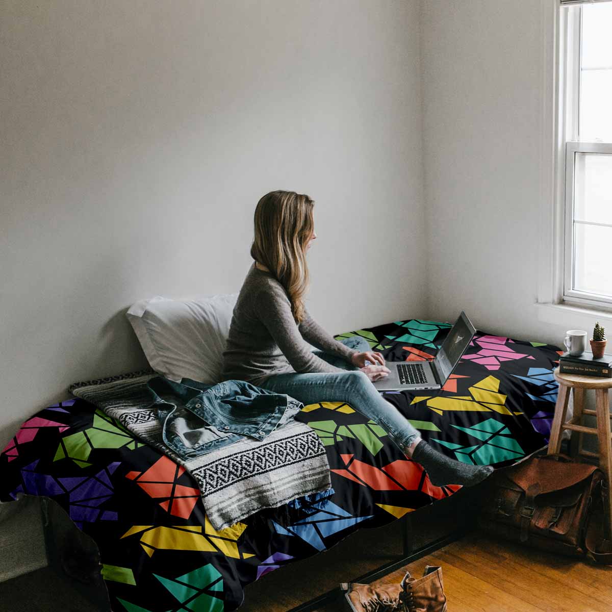 Original Therapiedecke - Baumwoll Bettwäsche Set Origami Hund