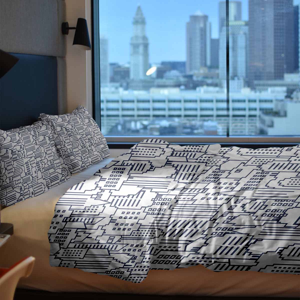 Original Therapiedecke - Baumwoll Bettwäsche Set Weiß New York