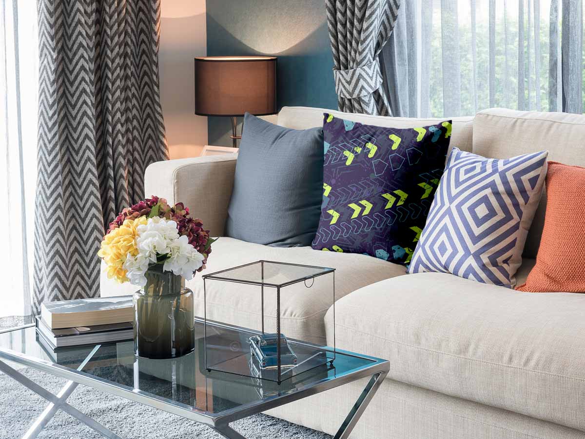 Gesundheitskissen Dunkelblau mit Pfeilen