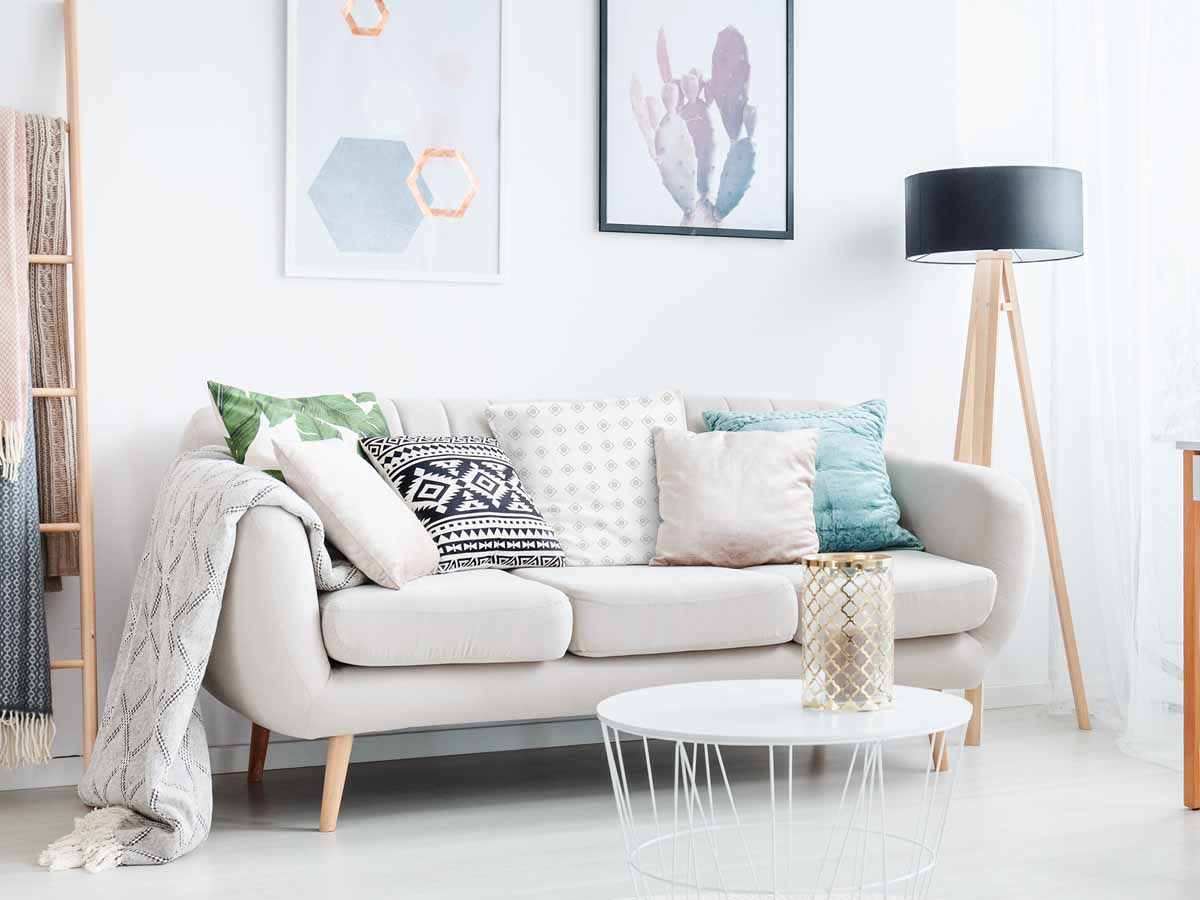 Gesundheitskissen Weiß mit grünen Kreisen