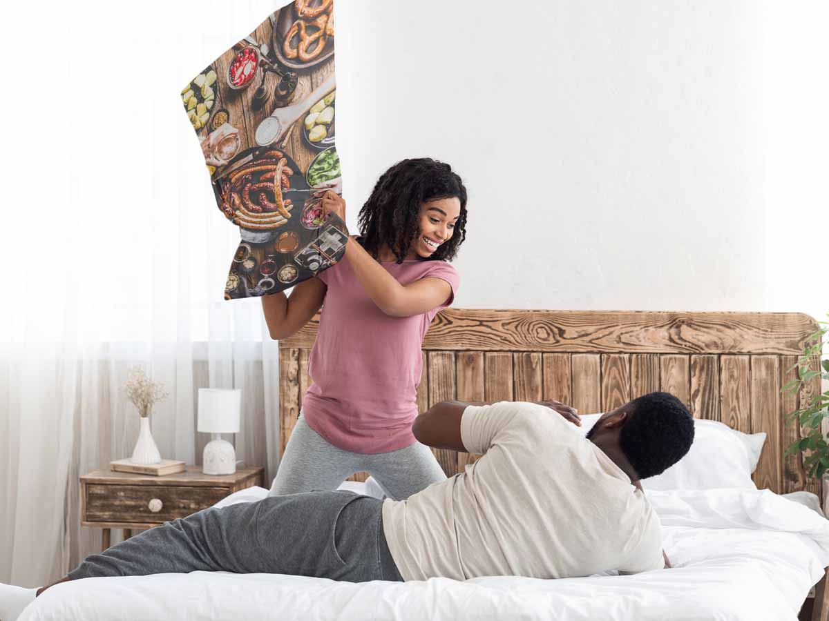 Gesundheitskissen mit Wurstteller