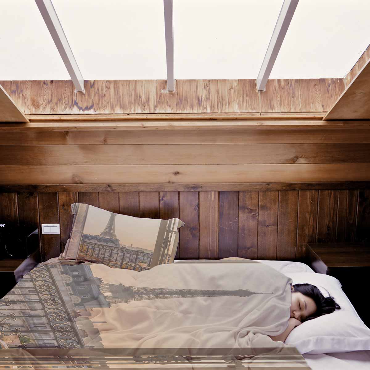 Original Therapiedecke - Baumwoll Bettwäsche Set Gelb Paris