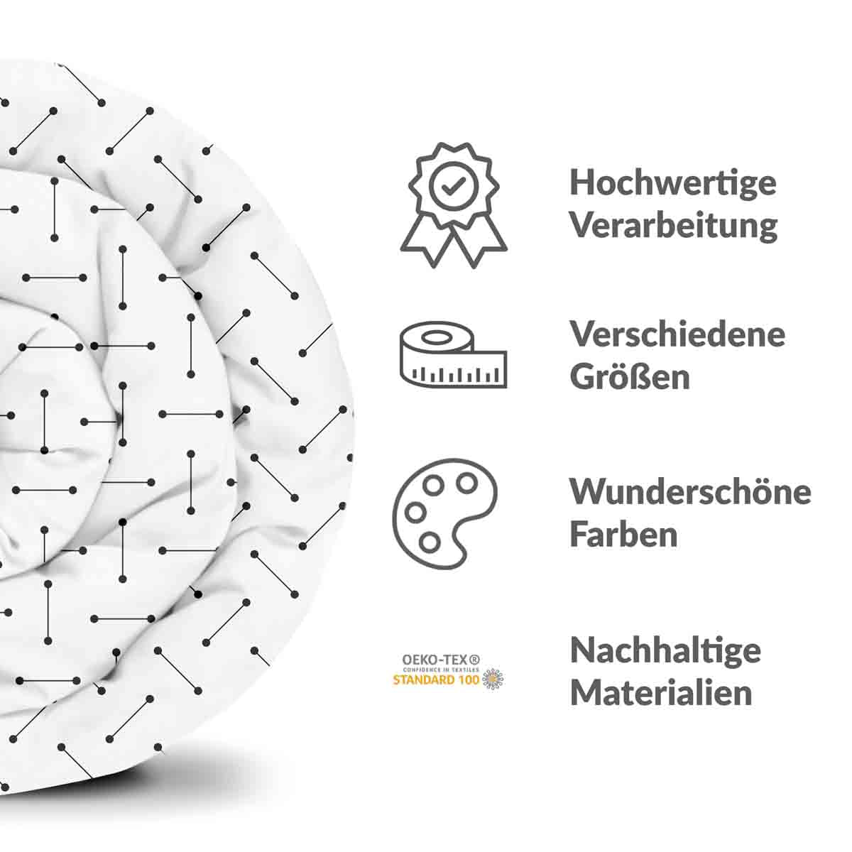 Original Therapiedecke - Baumwollbezug Weiß Streichholz