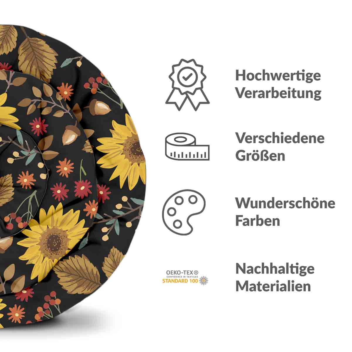Original Therapiedecke - Baumwoll Bettwäsche Set mit Sonnenblume