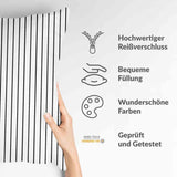 Gesundheitskissen Weiß mit schwarzen Streifen