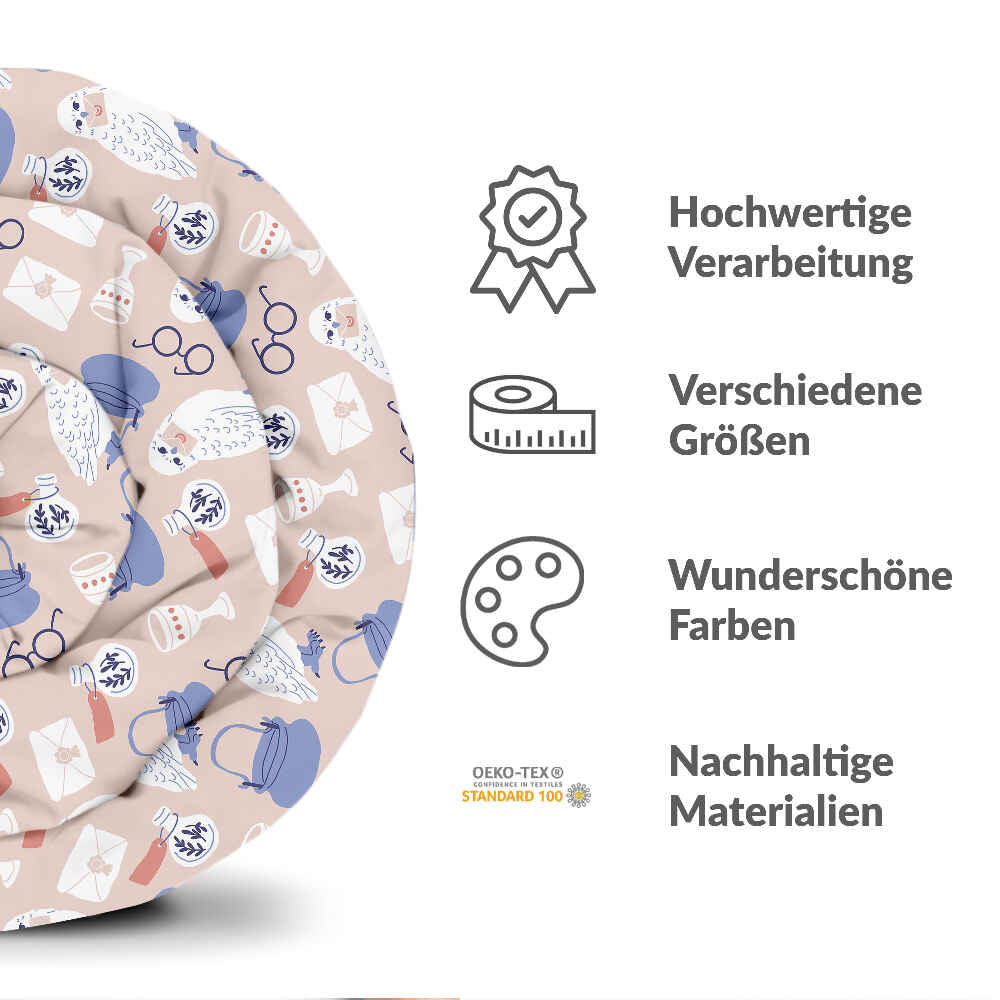 Original Therapiedecke - Baumwoll Bettwäsche Set mit Harry's Eule