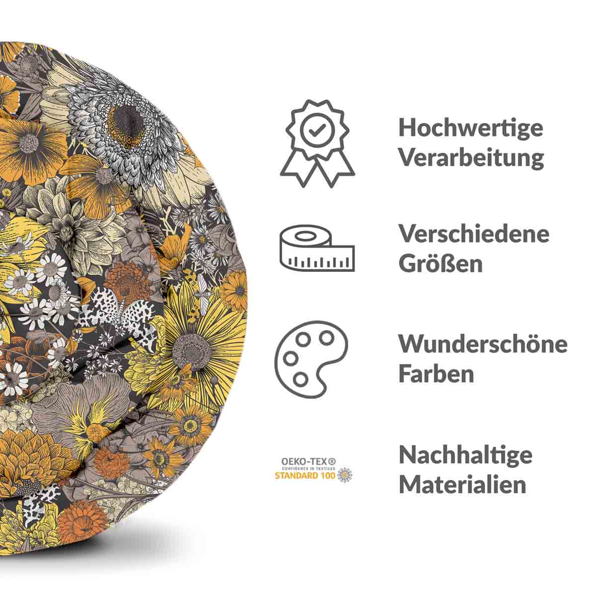 Original Therapiedecke - Baumwoll Bettwäsche Set gelbe Blumen