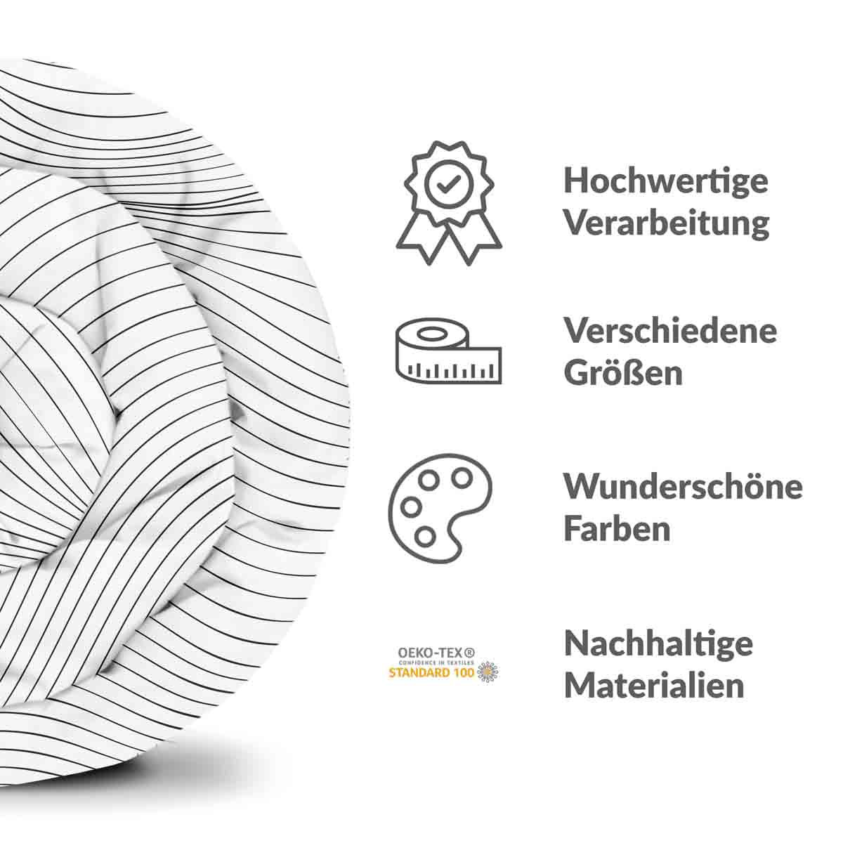 Original Therapiedecke - Baumwollbezug Schwarze Radiowellen
