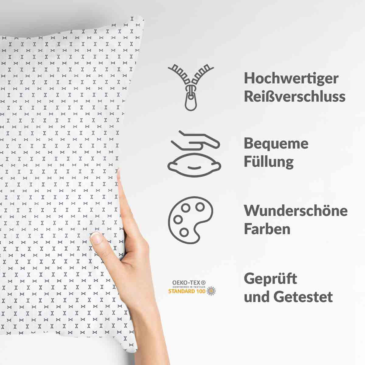 Gesundheitskissen Weiß mit kleinen Schleifen