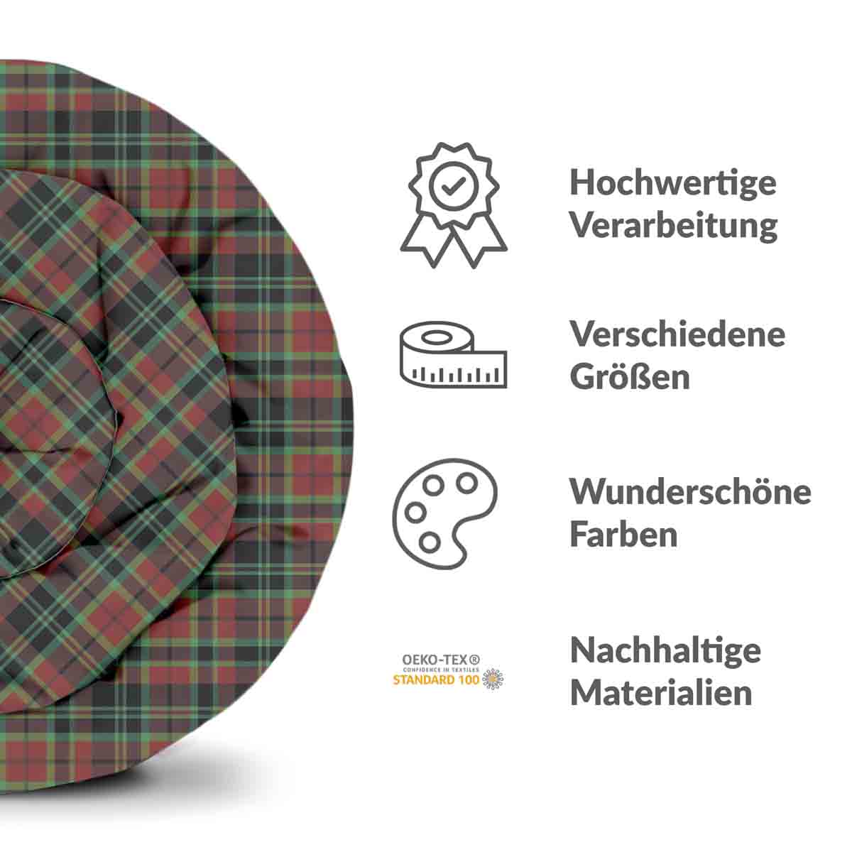 Original Therapiedecke - Baumwoll Bettwäsche Set weihnachtliches Karo