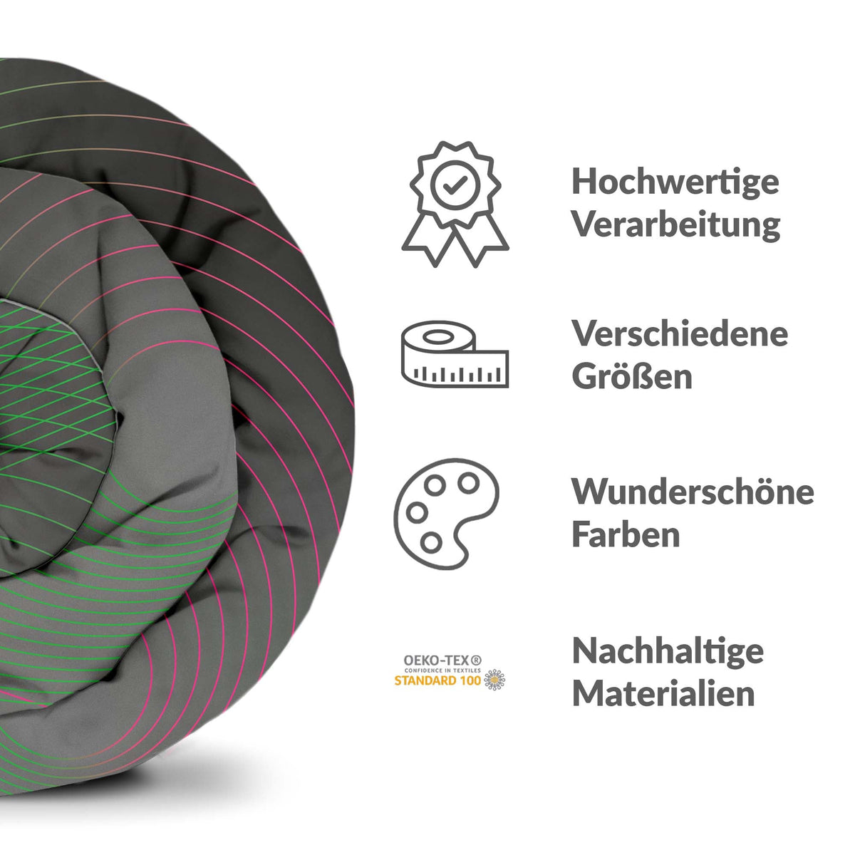 Original Therapiedecke - Baumwollbezug Farbverlauf Formen
