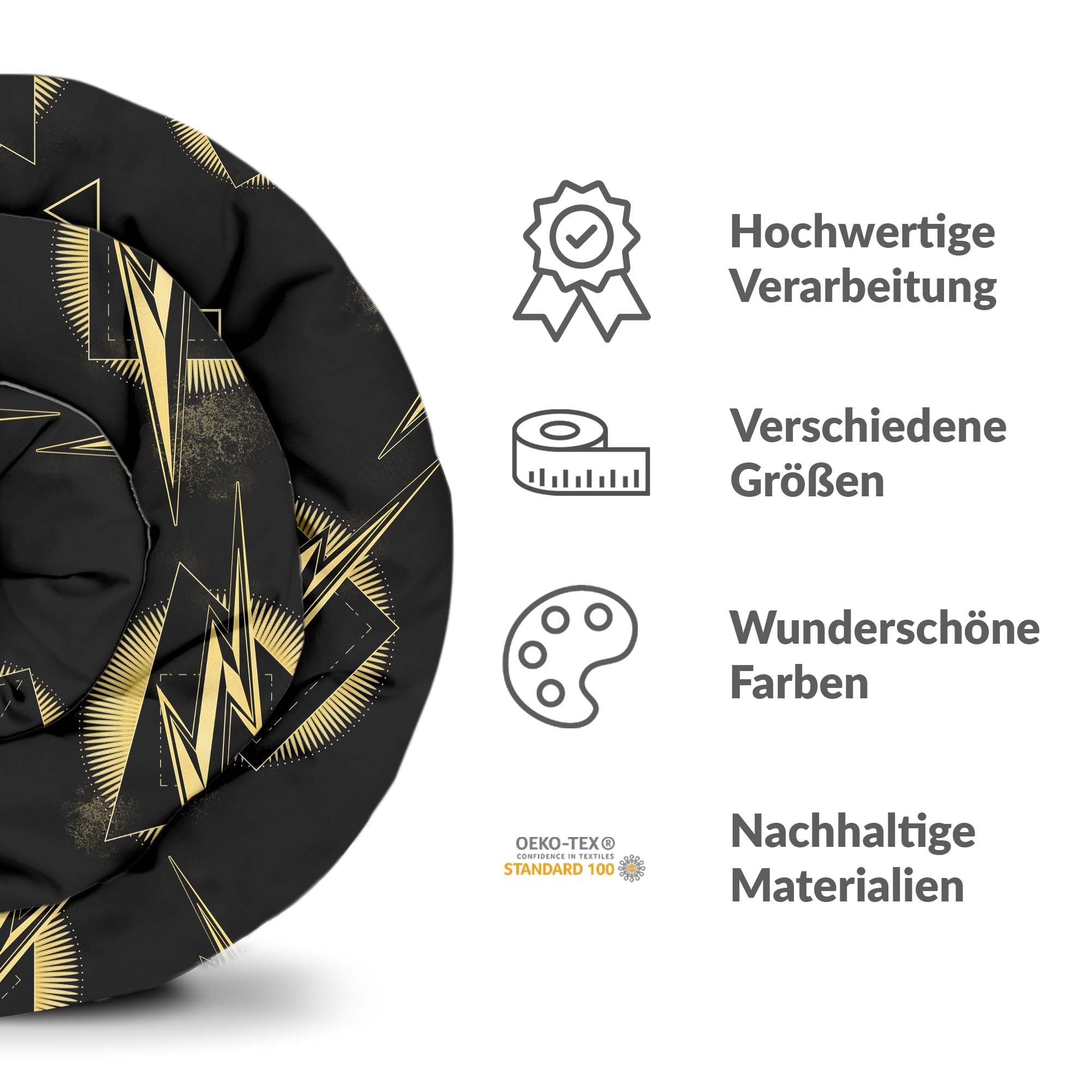 Original Therapiedecke - Baumwoll Bettwäsche Set gelber Blitz