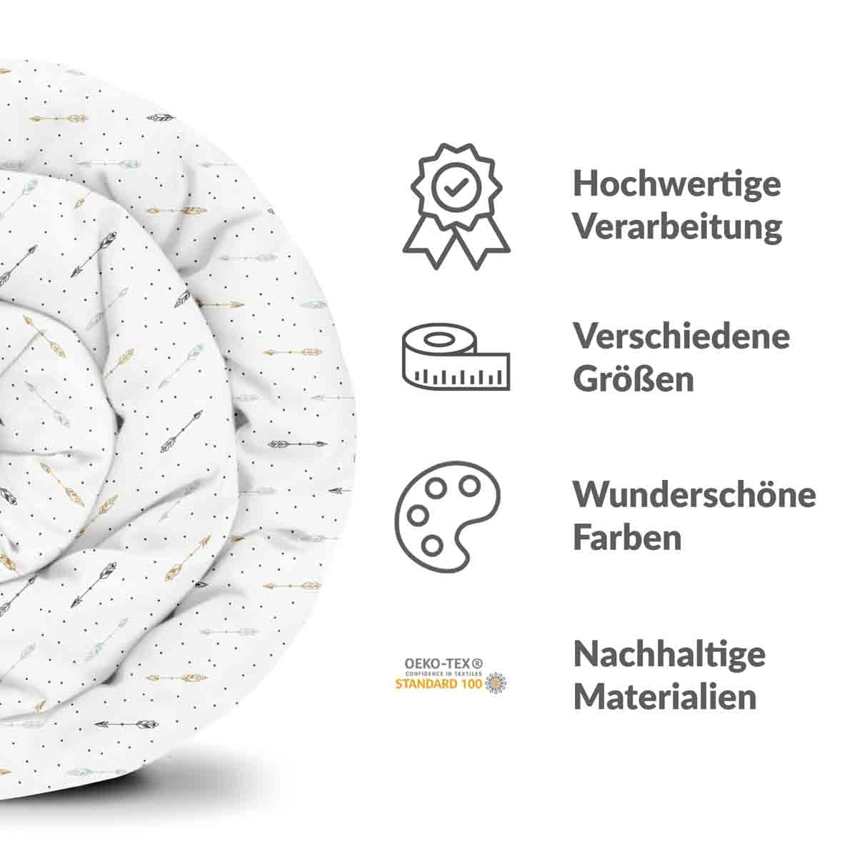 Original Therapiedecke - Baumwollbezug Punkte und Pfeile