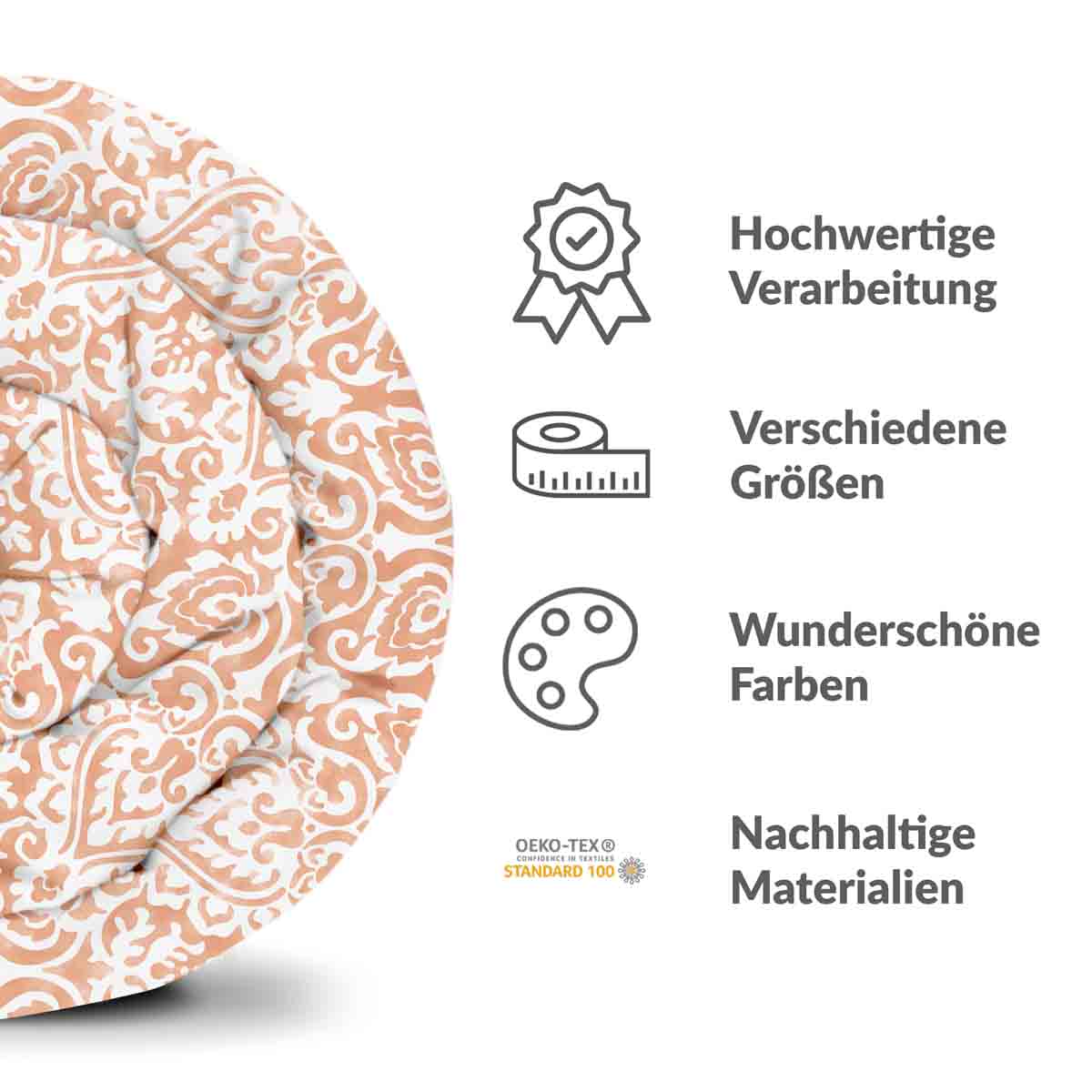 Original Therapiedecke - Baumwoll Bettwäsche Set Boho Orange