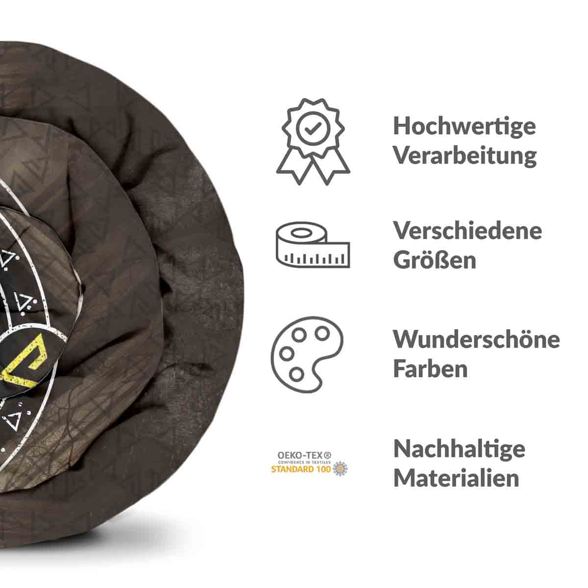 Original Therapiedecke - Baumwollbezug Braun mit Wolf