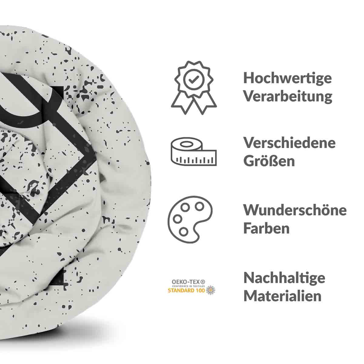 Original Therapiedecke - Baumwollbezug Weiß Dalgona Formen