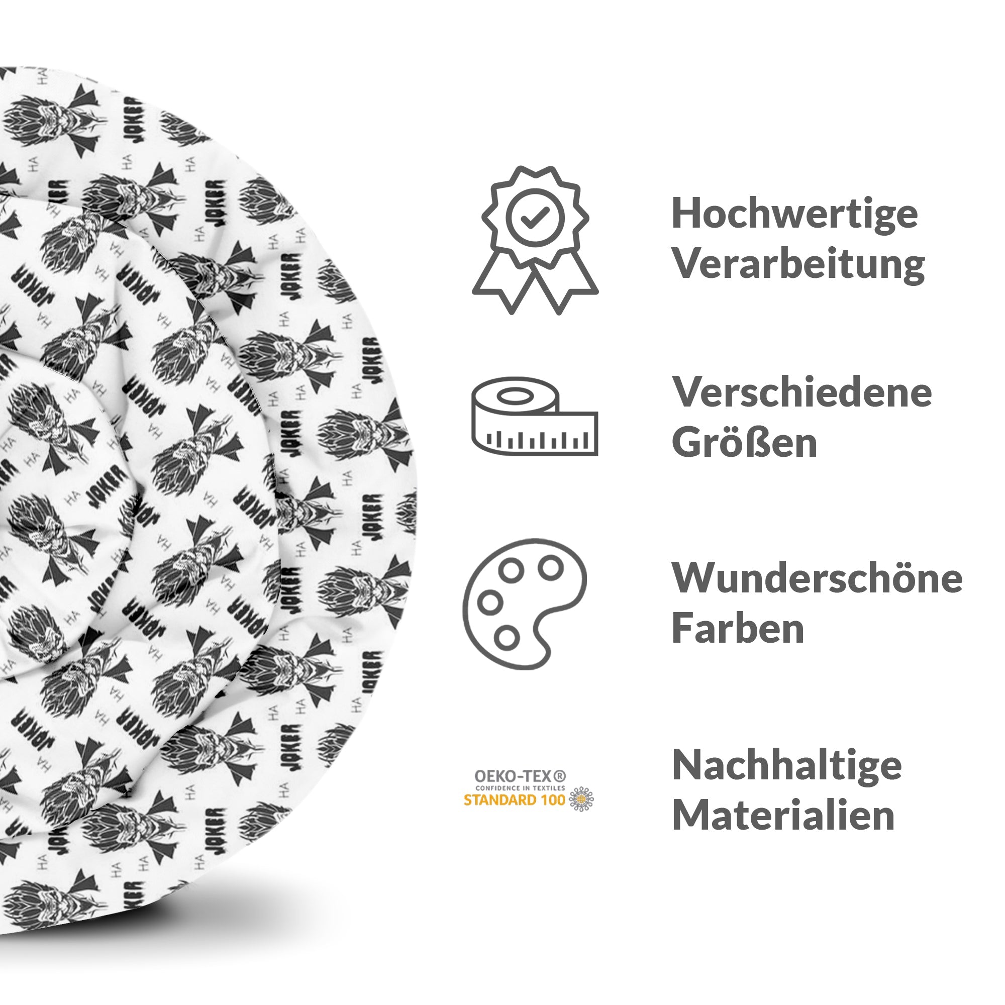 Original Therapiedecke - Baumwollbezug Joker Schwarz-Weiß