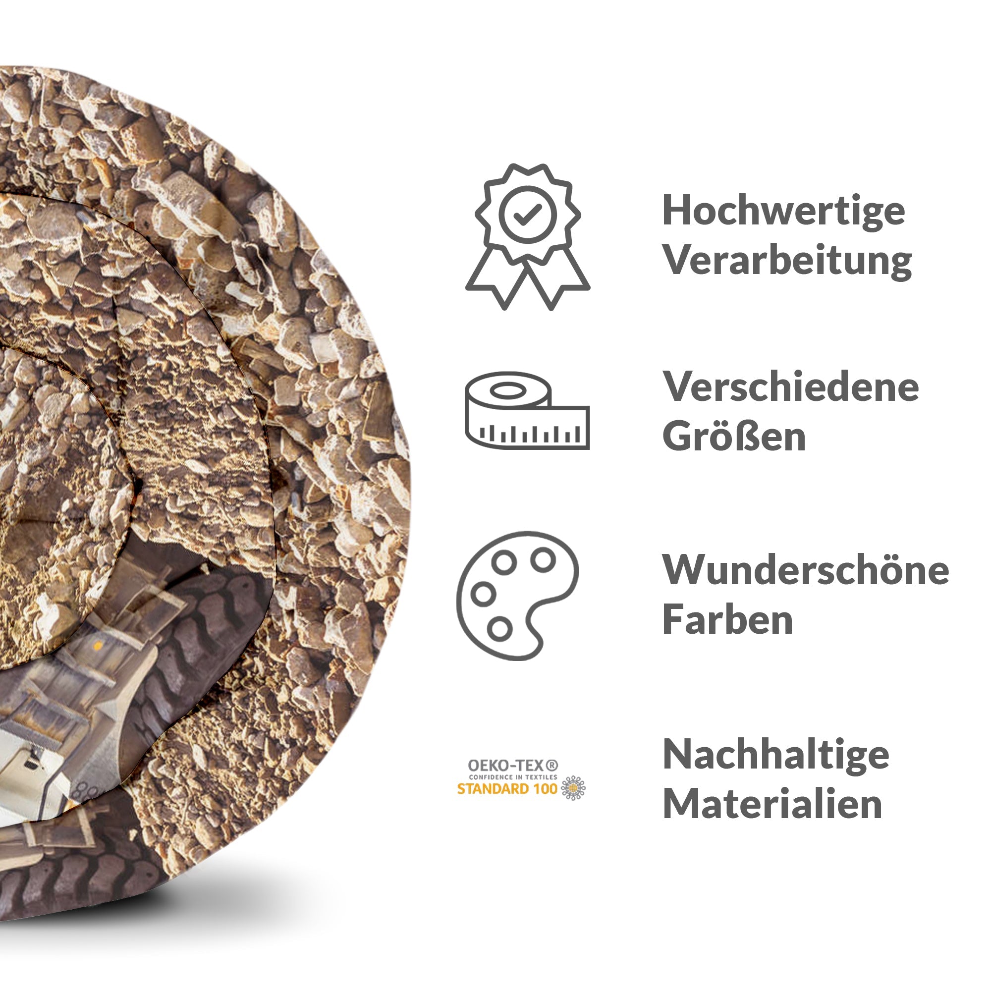 Original Therapiedecke - Baumwollbezug Traktor am Berg