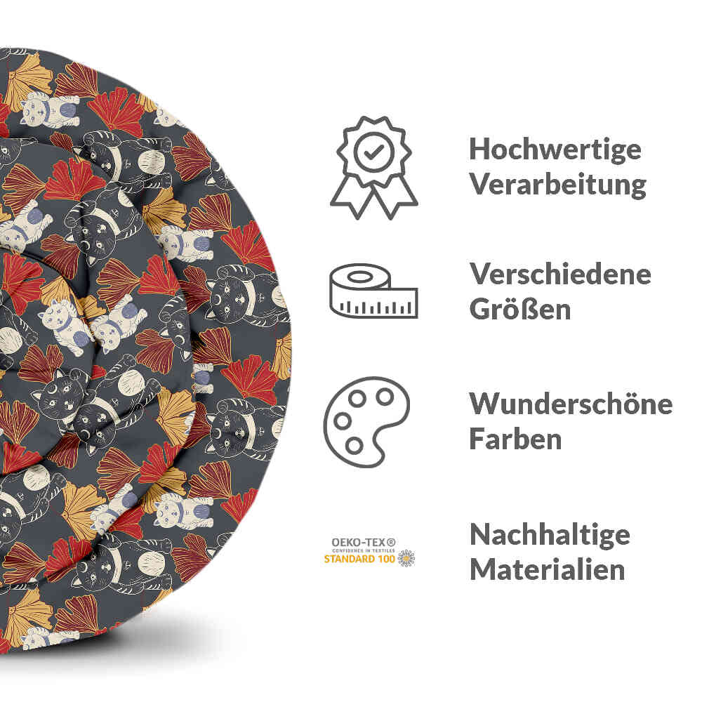 Original Therapiedecke - Baumwollbezug Winkekatze