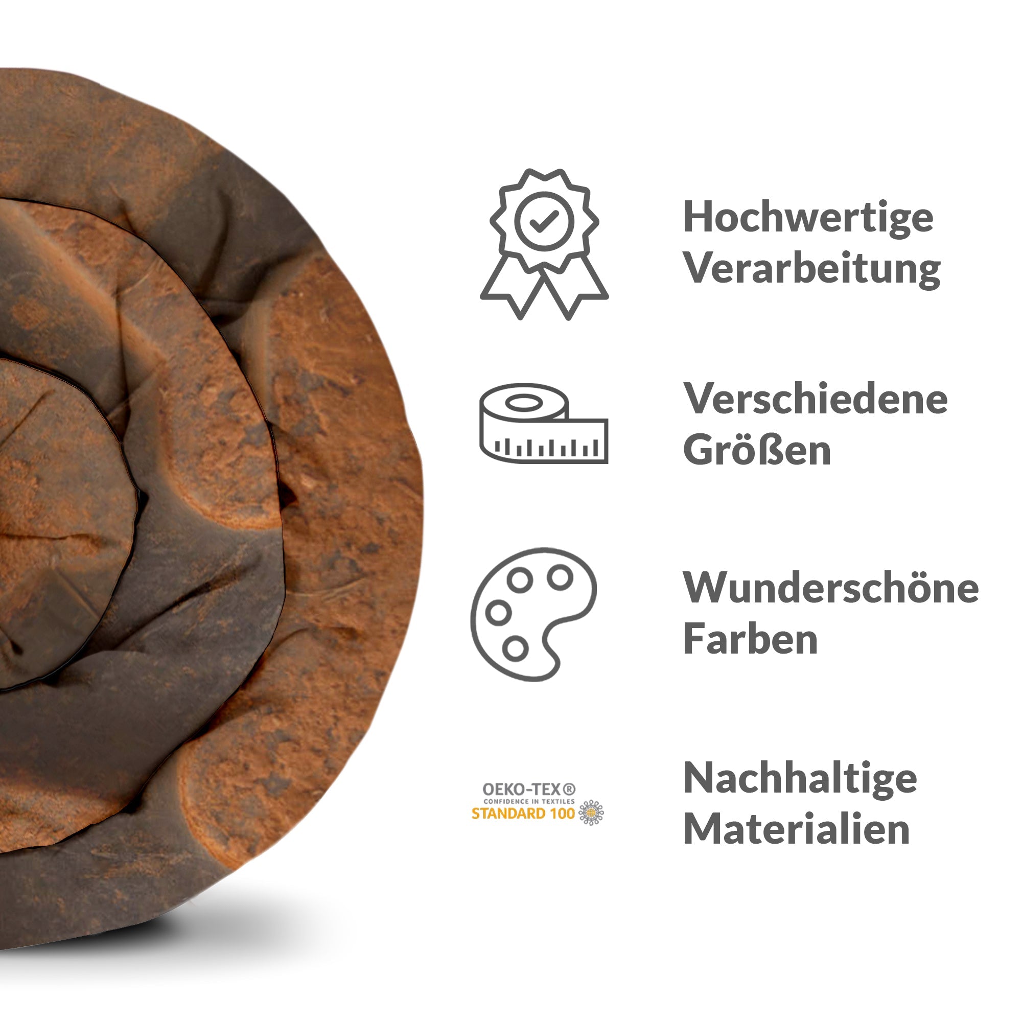 Original Therapiedecke - Baumwollbezug Braune Erde