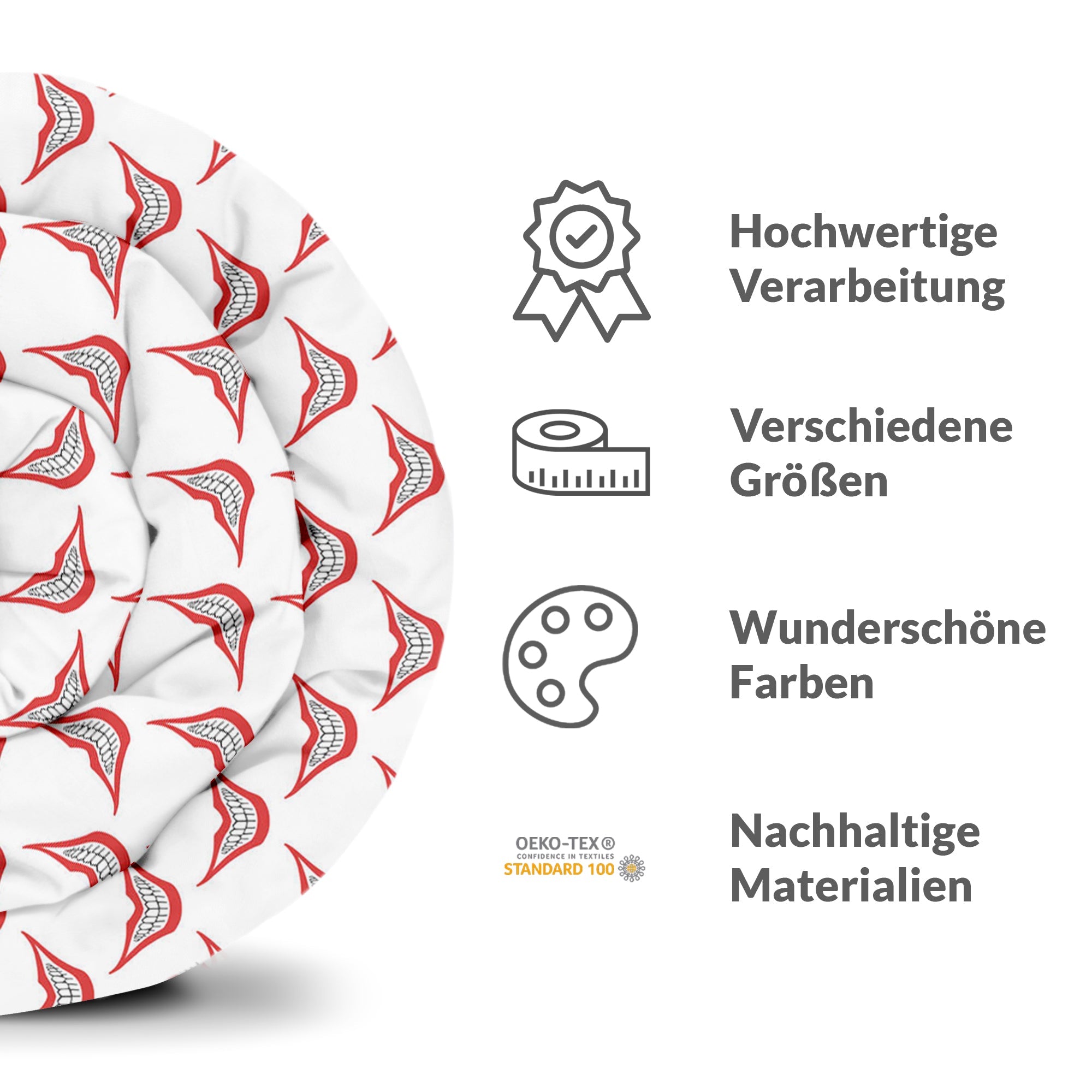 Original Therapiedecke - Baumwoll Bettwäsche Set Weiß Joker