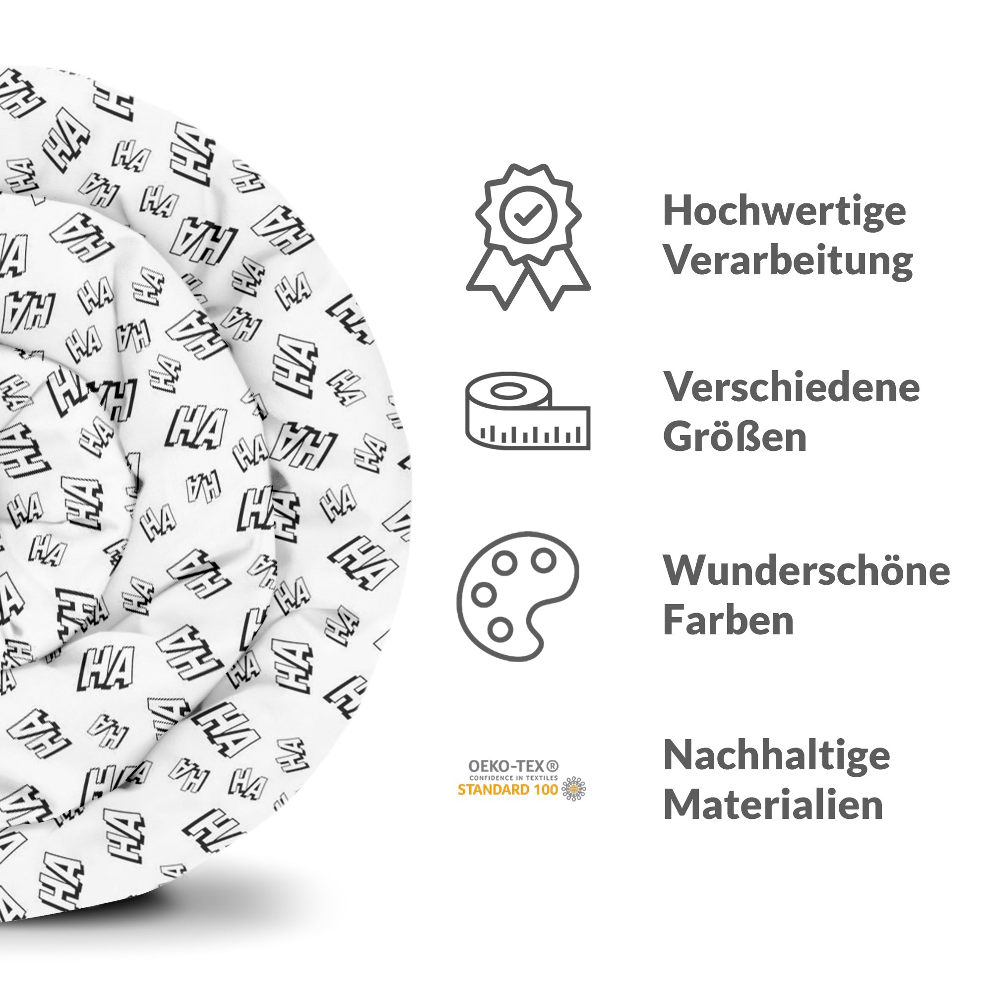 Original Therapiedecke - Baumwoll Bettwäsche Set Weiß Ha Ha