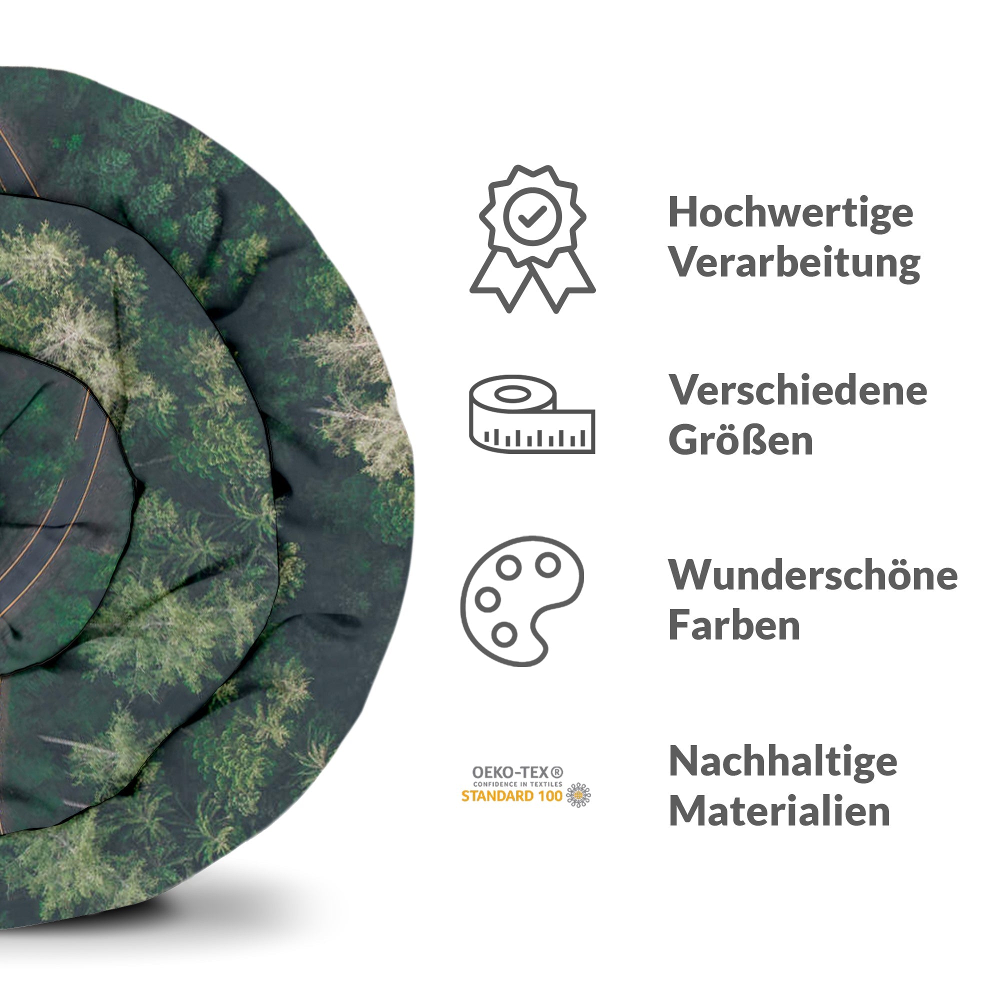 Original Therapiedecke - Baumwoll Bettwäsche Set Straße im Wald