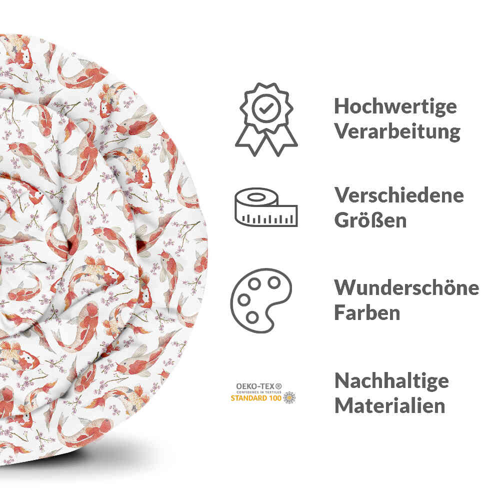 Original Therapiedecke - Baumwoll Bettwäsche Set Karpfen Orange