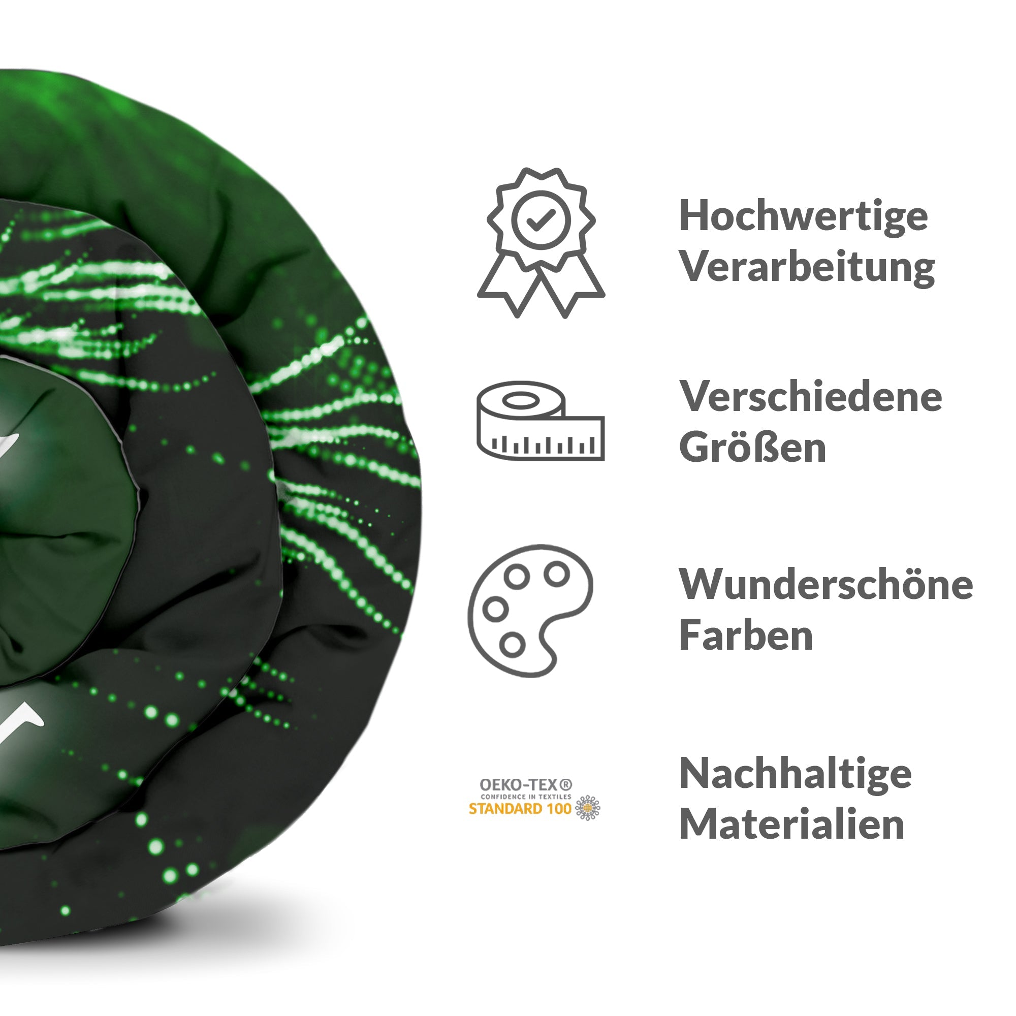 Original Therapiedecke - Baumwoll Bettwäsche Set Grün The Matrix