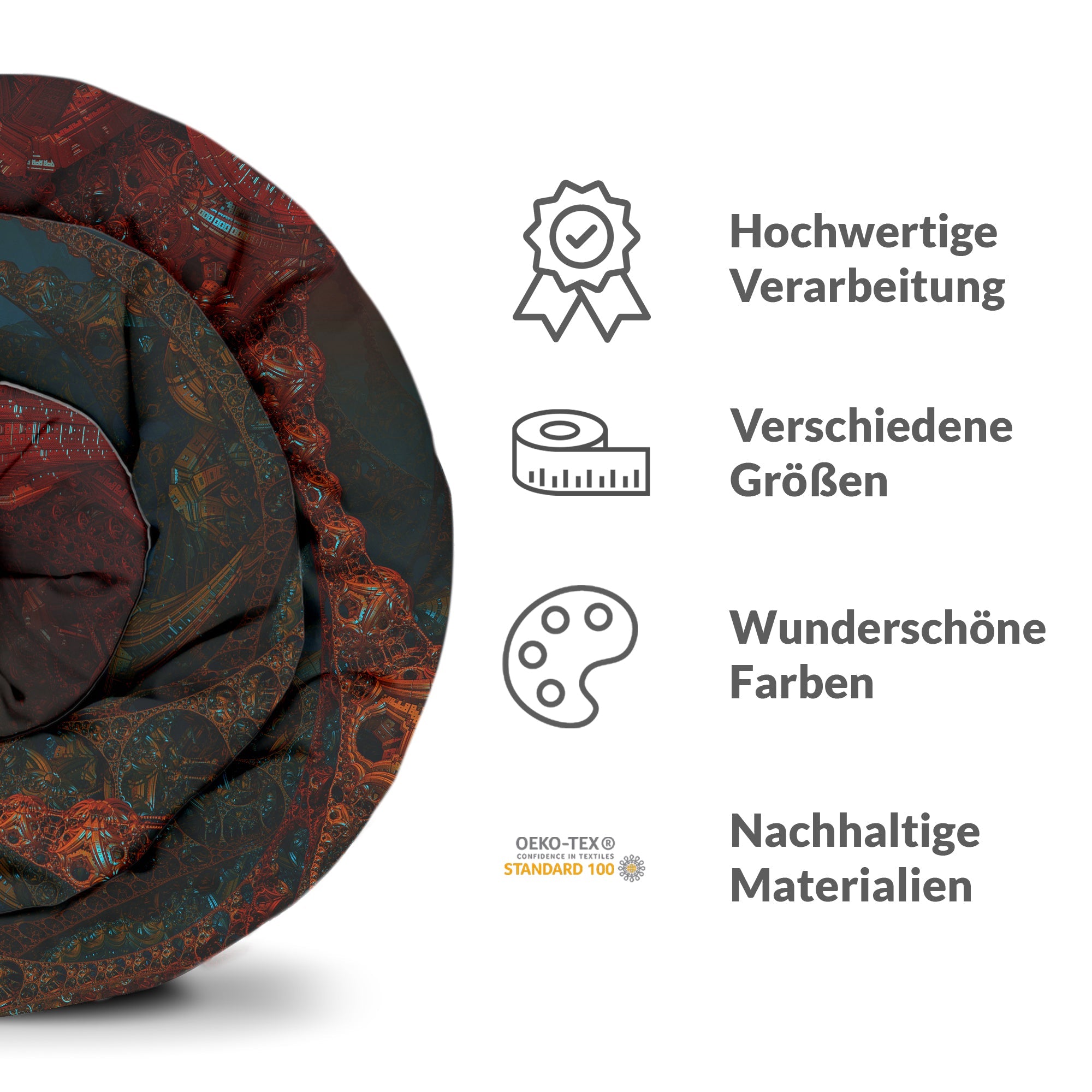 Original Therapiedecke - Baumwoll Bettwäsche Set mit chinesischen Schriftzug