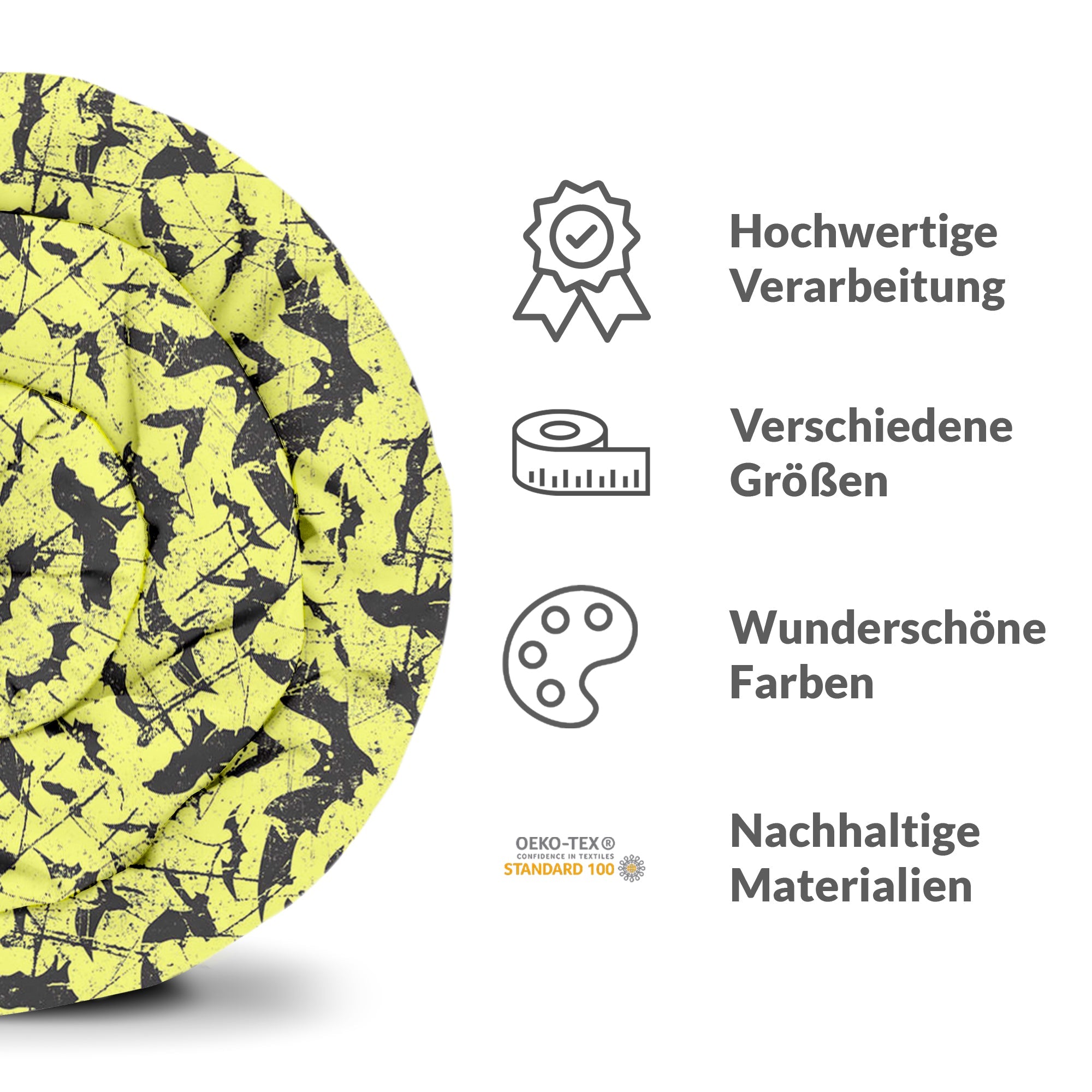 Original Therapiedecke - Baumwollbezug Gelb Fledermaus