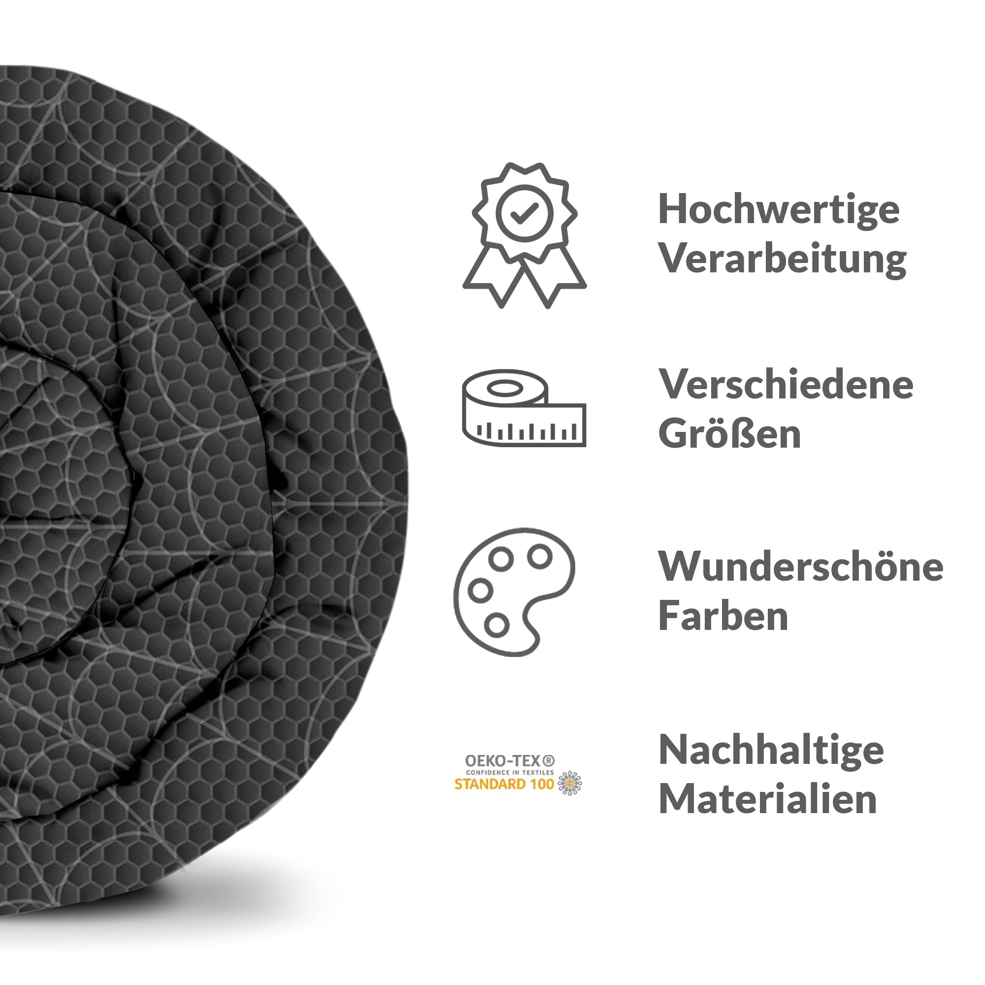 Original Therapiedecke - Baumwollbezug Schwarz mit Spinne
