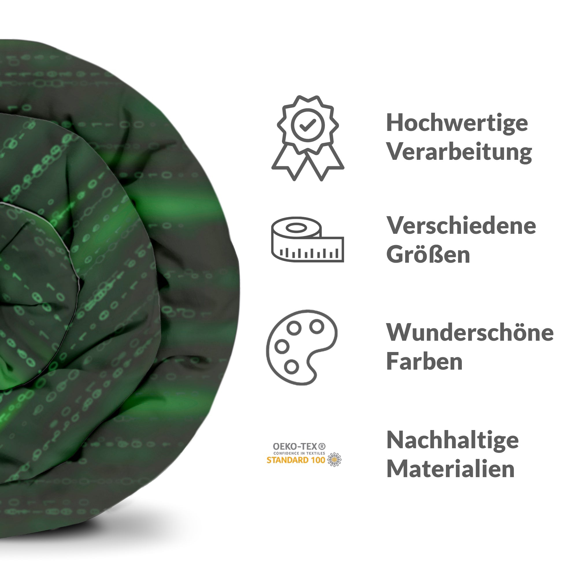 Original Therapiedecke - Baumwollbezug Grüner Zahlencode