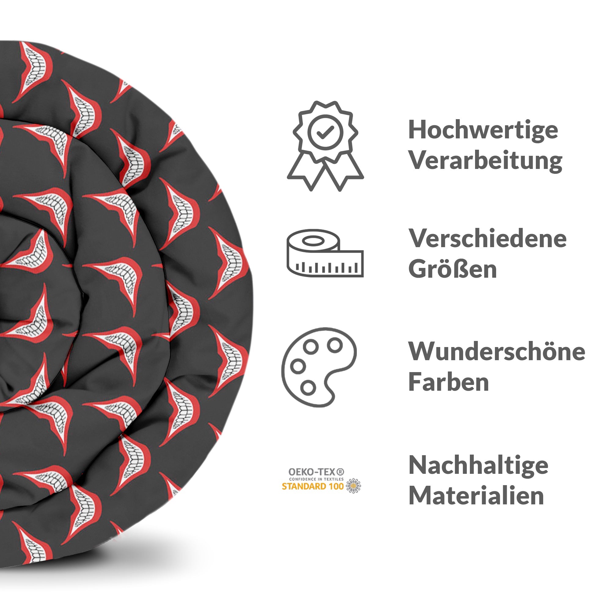 Original Therapiedecke - Baumwollbezug Grinsender Mund