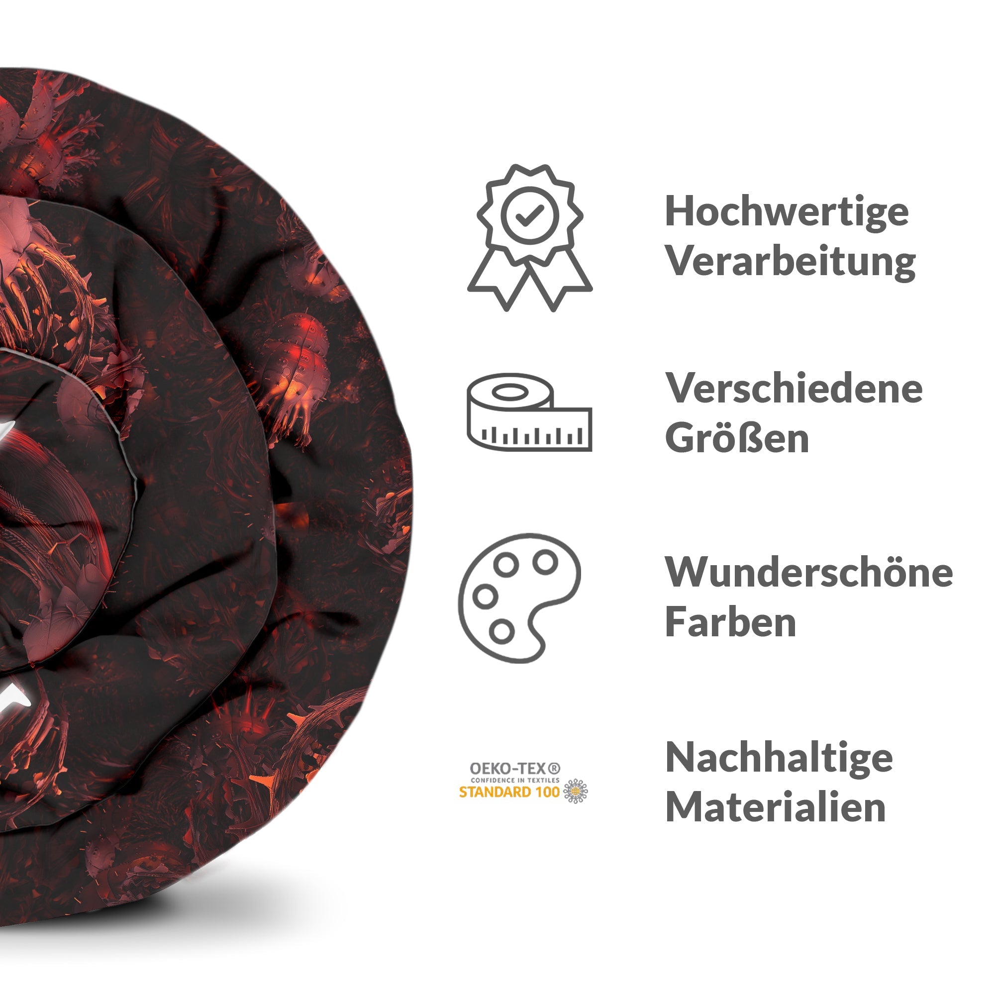 Original Therapiedecke - Baumwollbezug Rot The Matrix Schriftzug