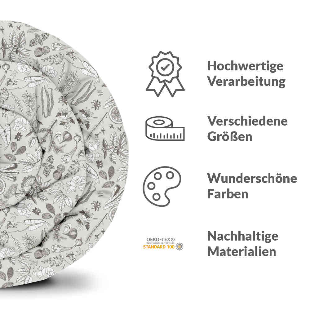 Original Therapiedecke - Baumwollbezug Grau Gewürze
