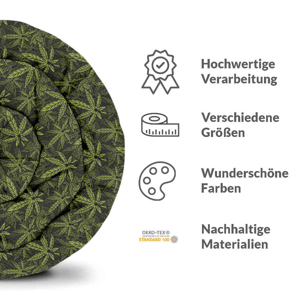 Original Therapiedecke - Baumwollbezug Hanfblatt