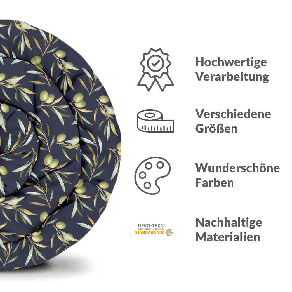 Original Therapiedecke - Baumwoll Bettwäsche Set mit Oliven