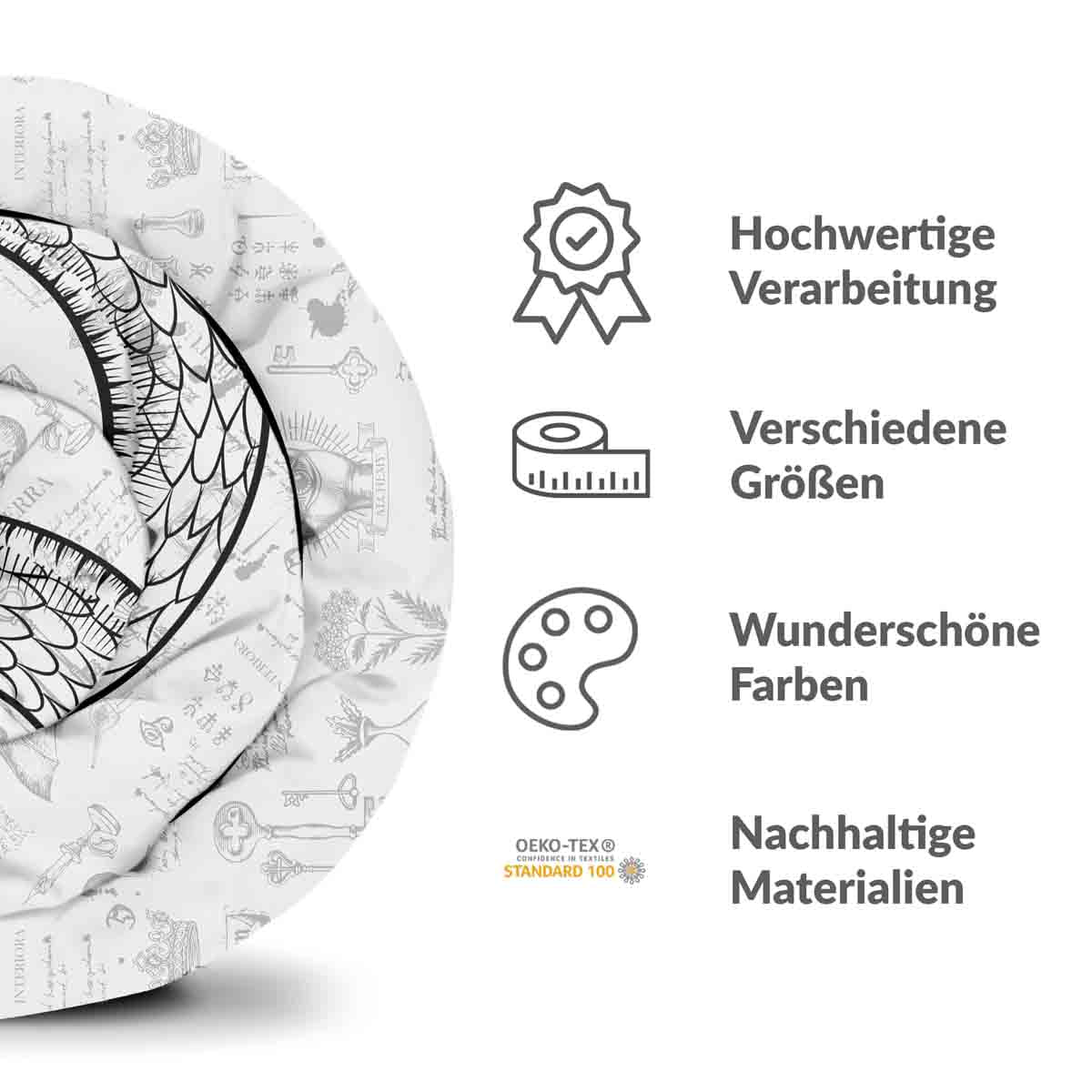 Original Therapiedecke - Baumwoll Bettwäsche Set mit Schlangenmotiv