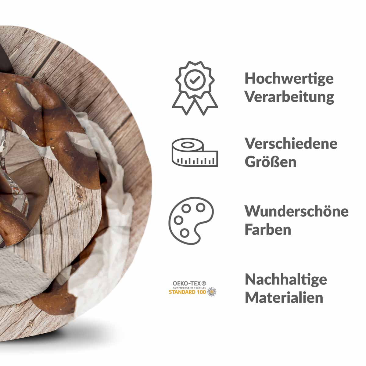 Original Therapiedecke - Baumwoll Bettwäsche Set mit Brezeln