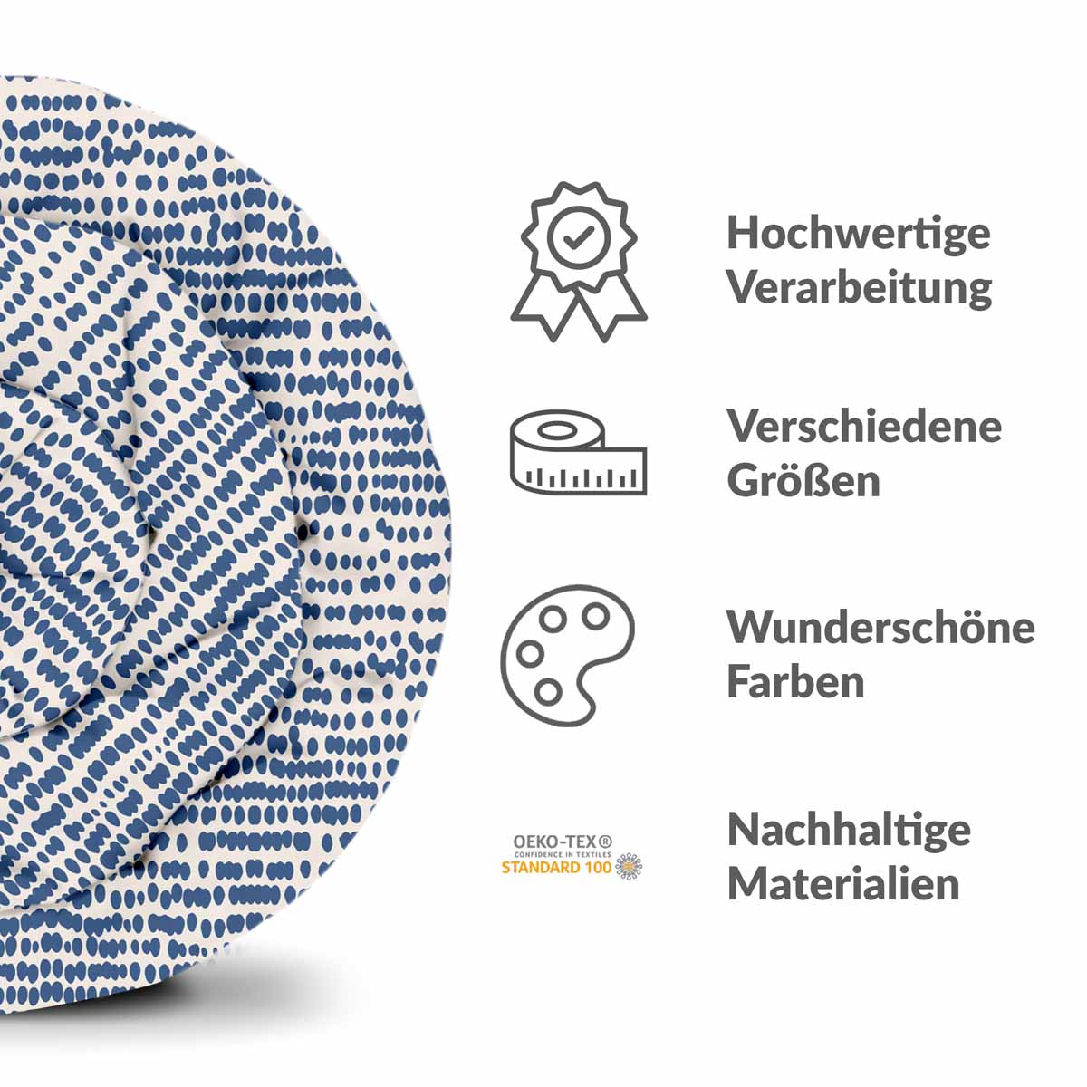 Original Therapiedecke - Baumwoll Bettwäsche Set mit blauen Tupfern