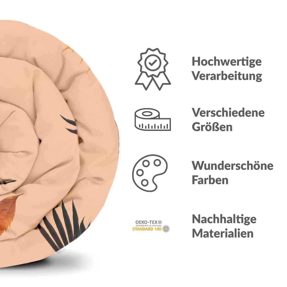 Original Therapiedecke - Baumwollbezug Orange mit Kranich