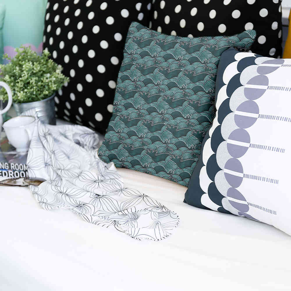 Gesundheitskissen Wellen türkis-grün