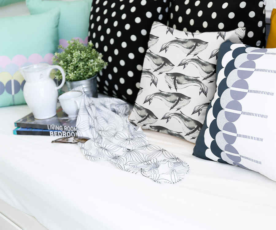 Gesundheitskissen schwarzer Blauwal