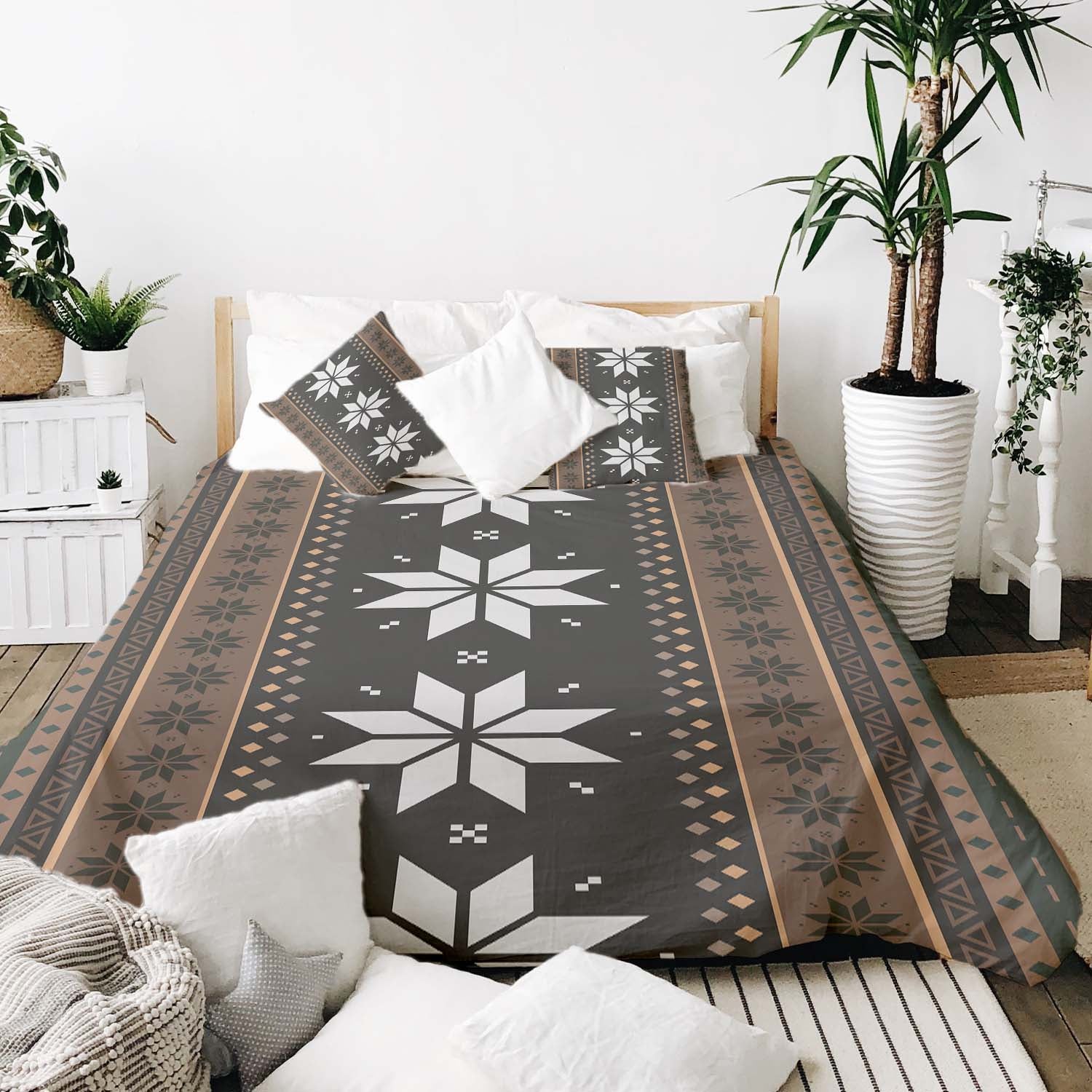 Original Therapiedecke - Baumwoll Bettwäsche Set gestreift mit Sternen