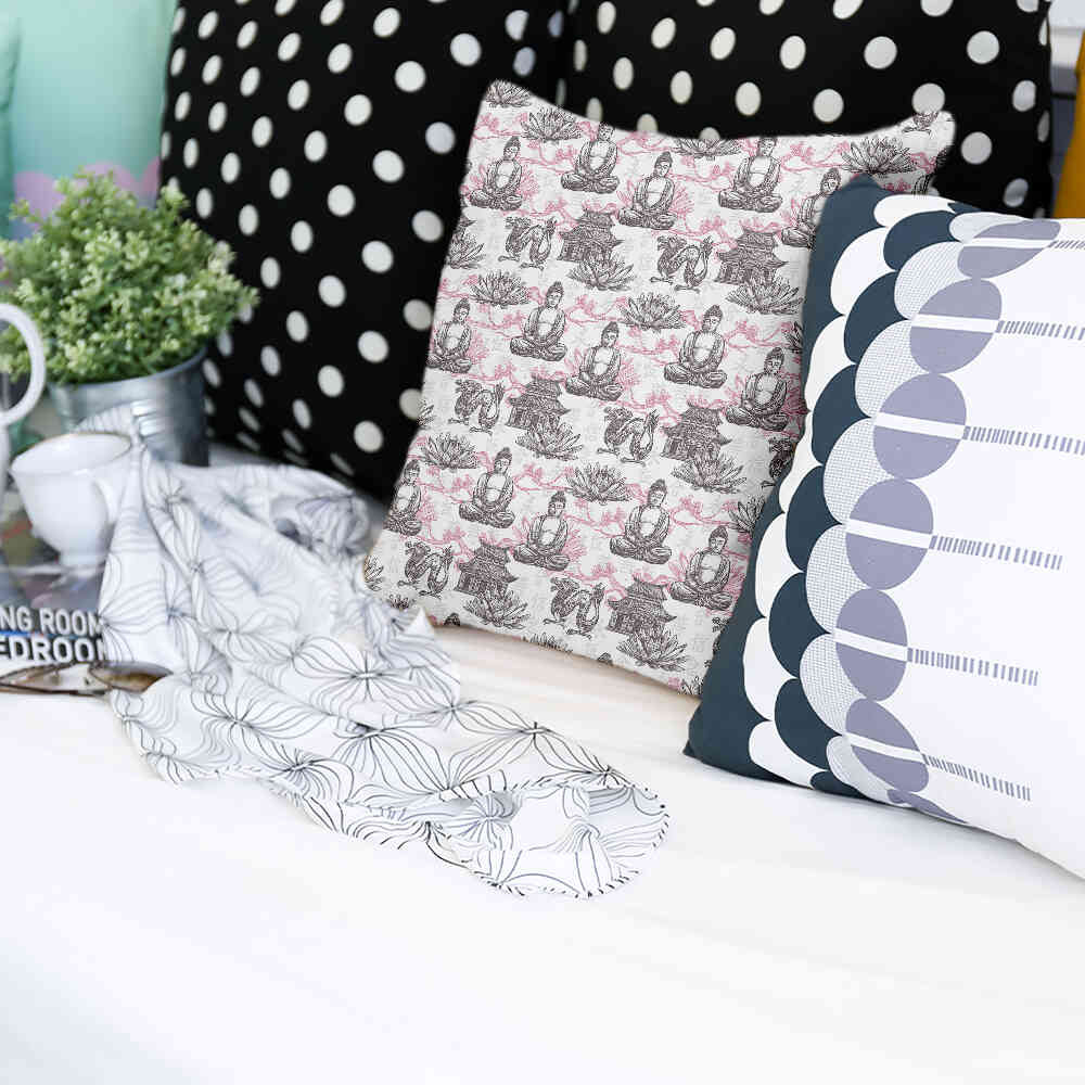 Gesundheitskissen mit rosa Buddha